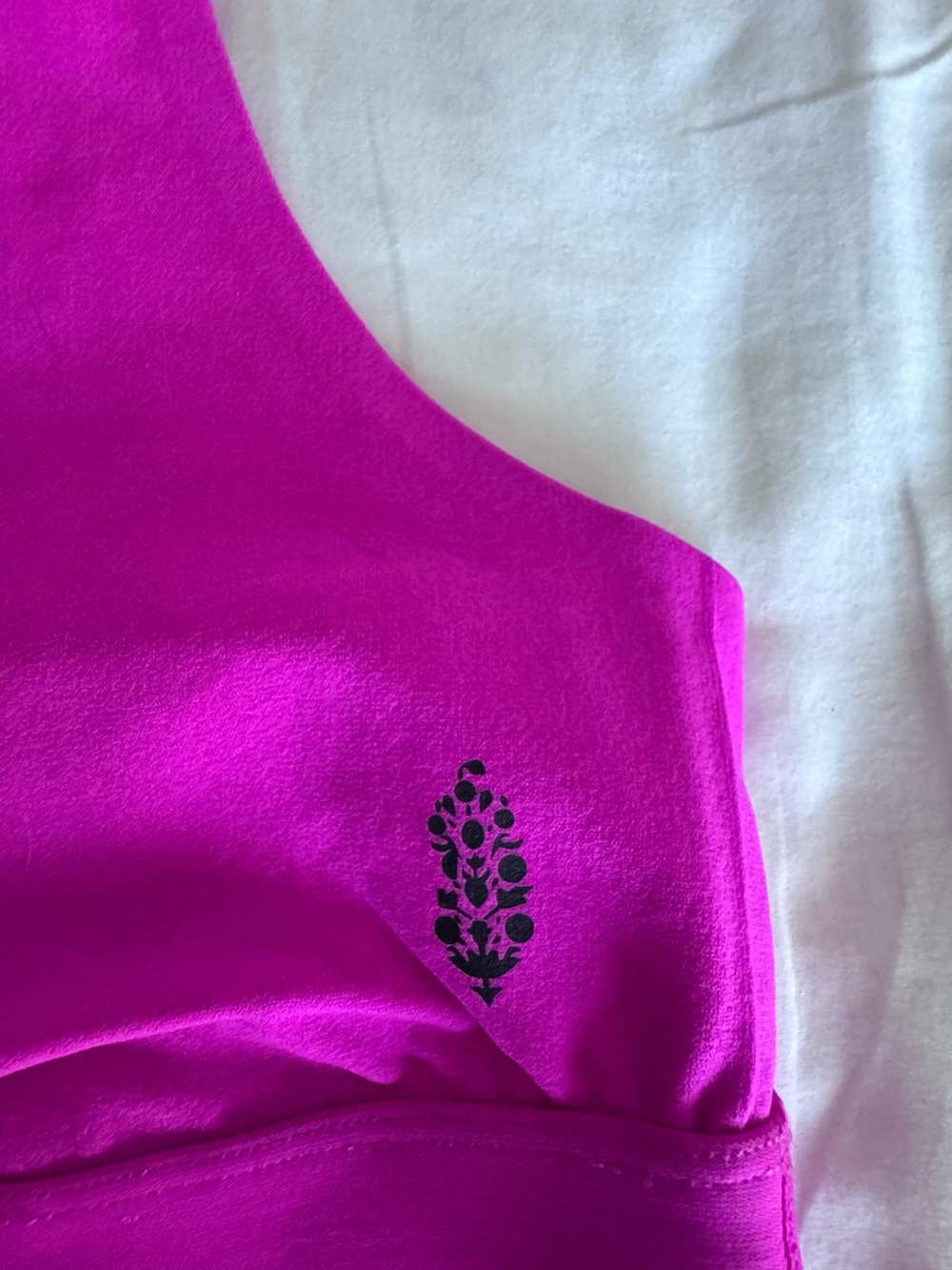 Free People Bright Fuchsia Plunge Sports Bra XS - Picture 5 of 7